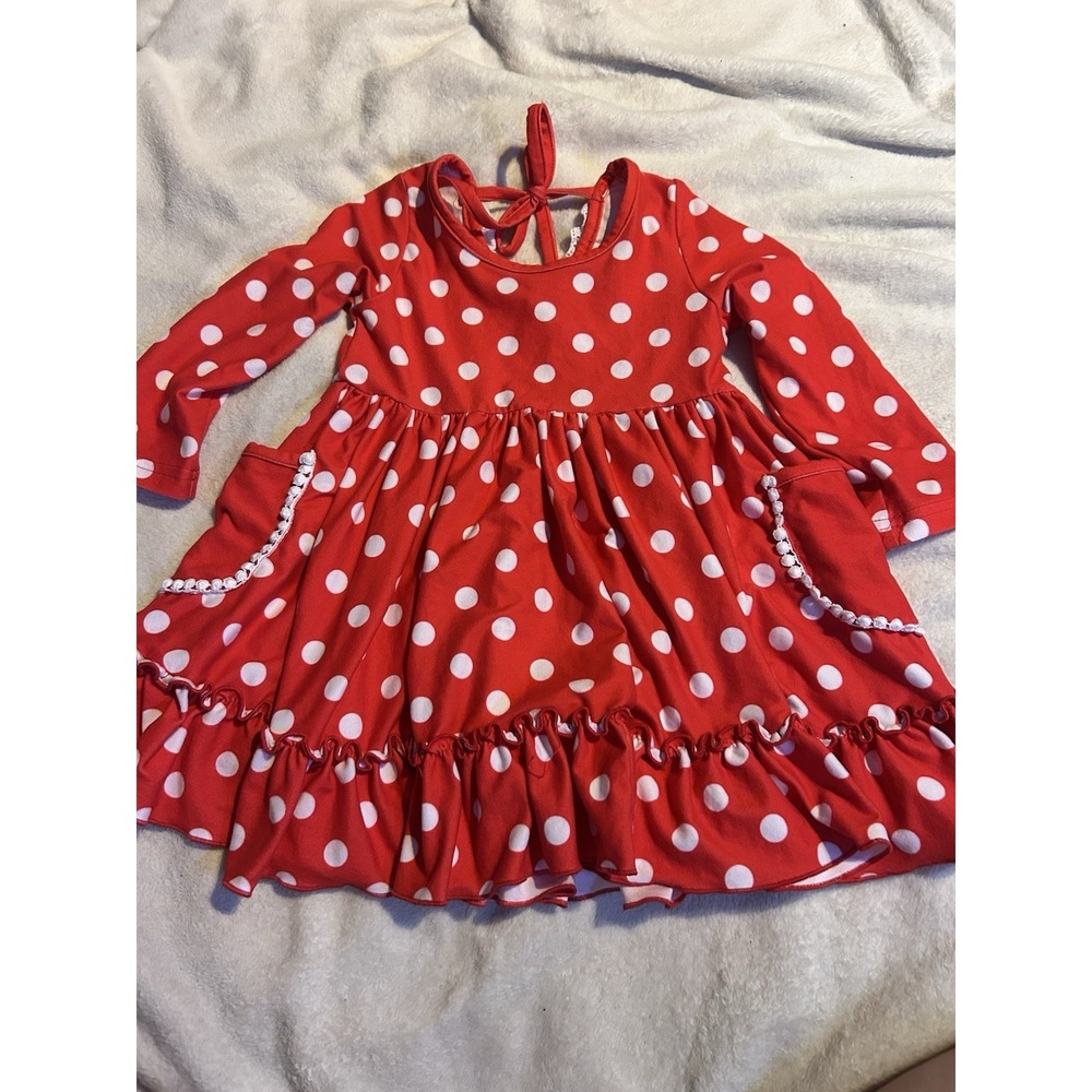 Serendipity 2T Red Polka Dot Dress Boutique Twirl Dress